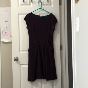 Purple Eshakti dress w/button detailed pockets
